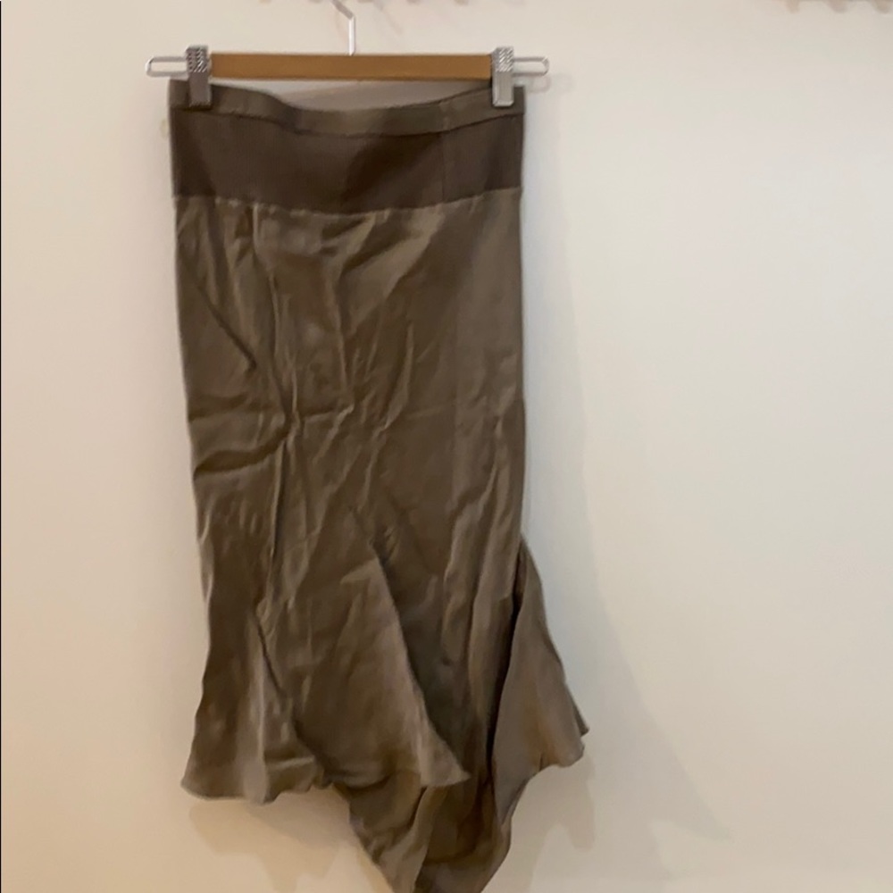 Rick Owens Silk Peplum Skirt Sz IT 40
